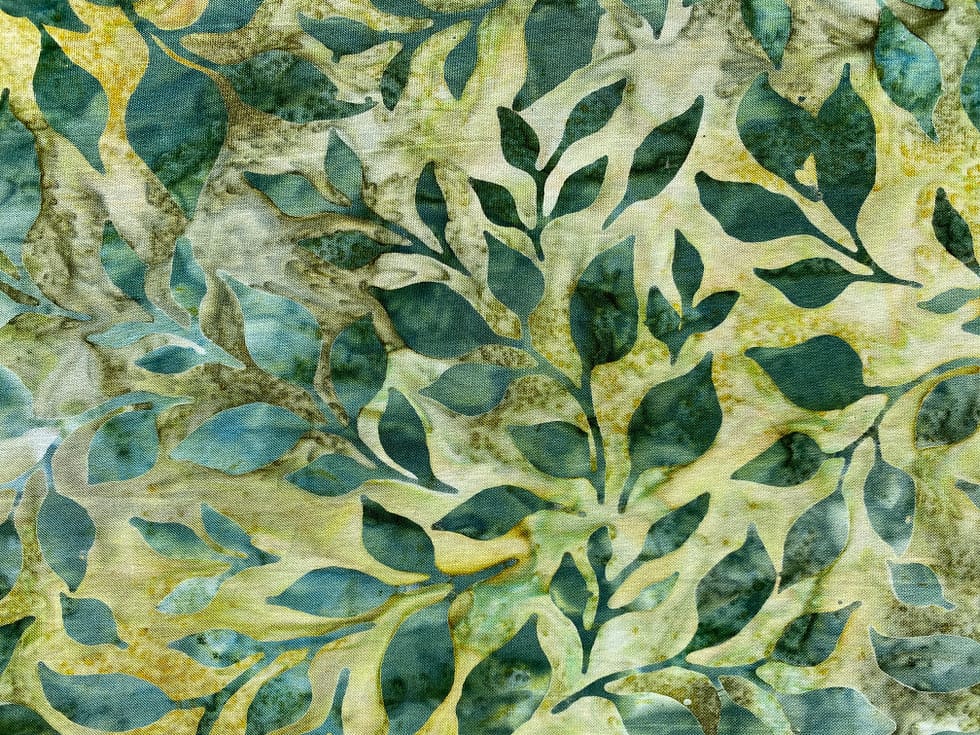 Batik Leaves Fabric